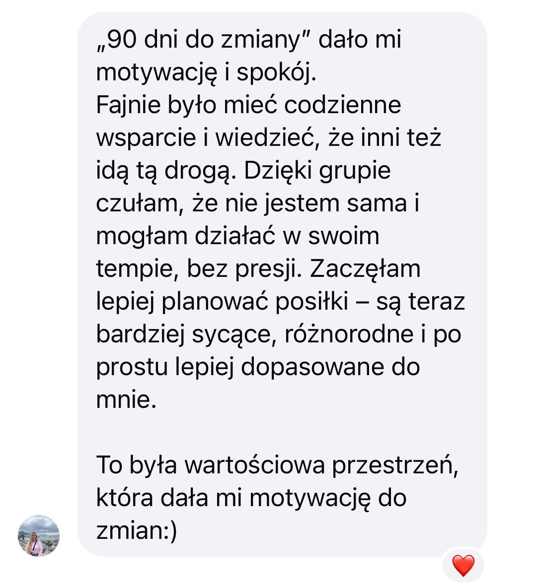 Opinia uczestniczki programu Przestrzeń Zdrowej Kobiety - opinia 1